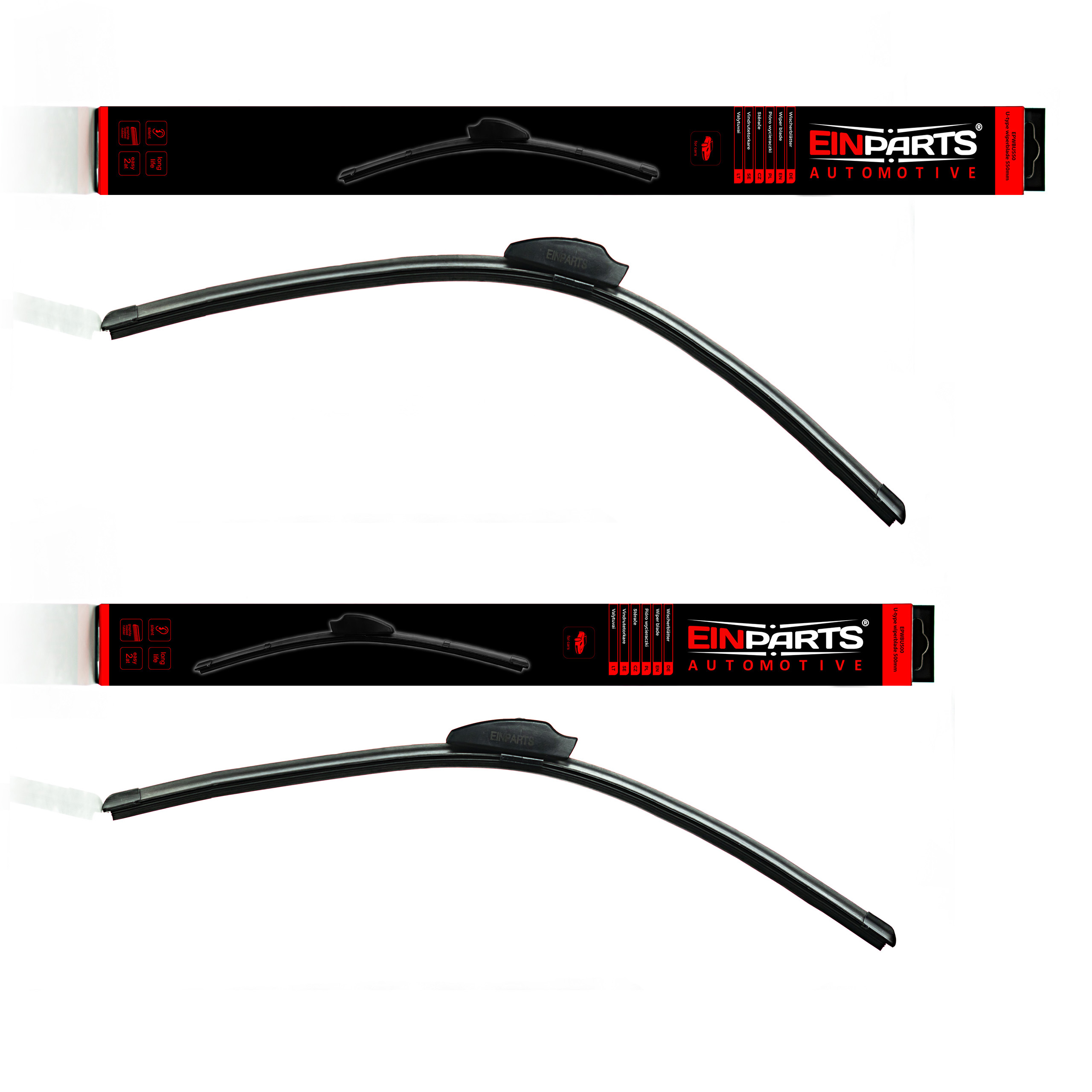 Přední stěrače 550/500mm ("U")