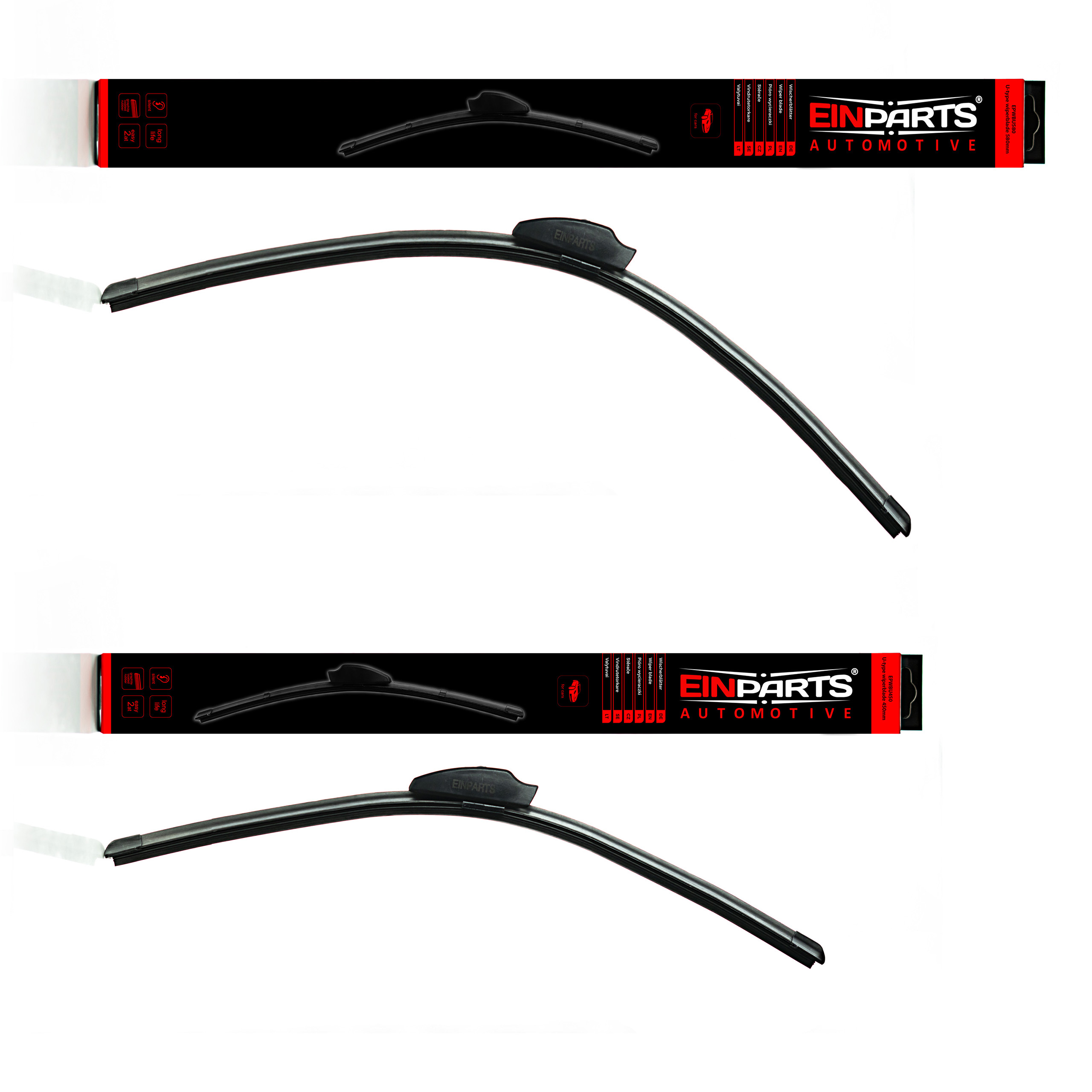 Přední stěrače 580/450mm ("U")