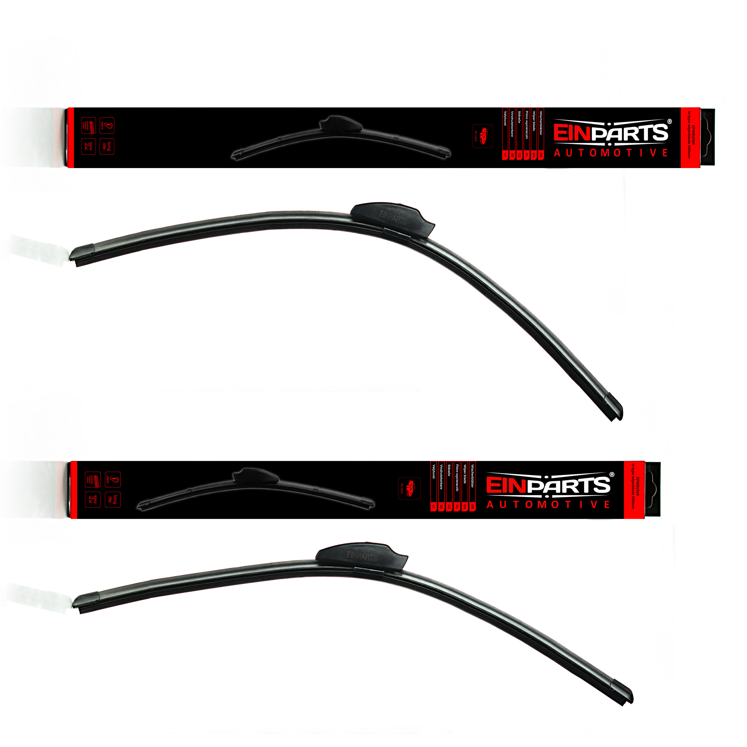 Přední stěrače 580/500mm ("U")