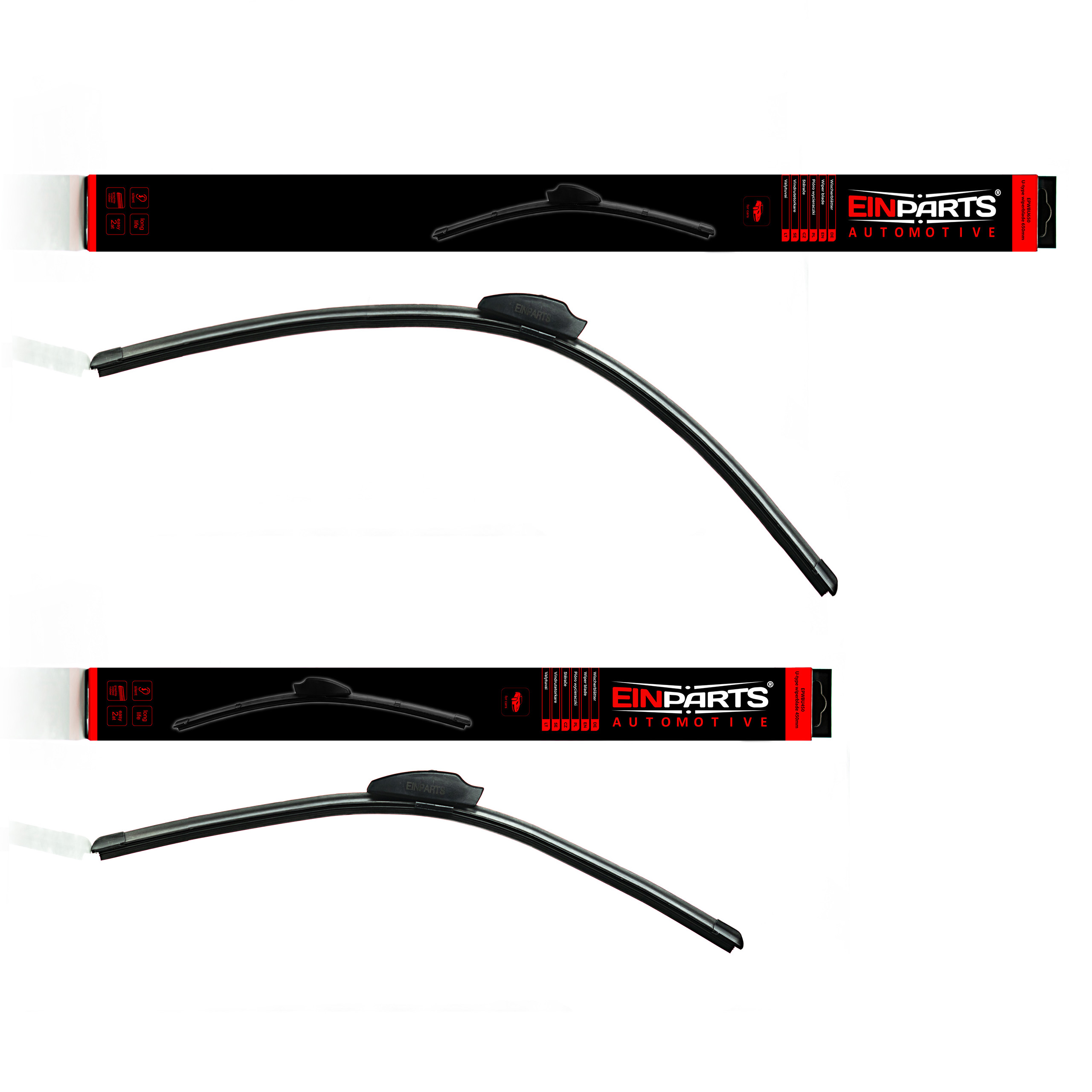 Přední stěrače 650/450mm ("U")