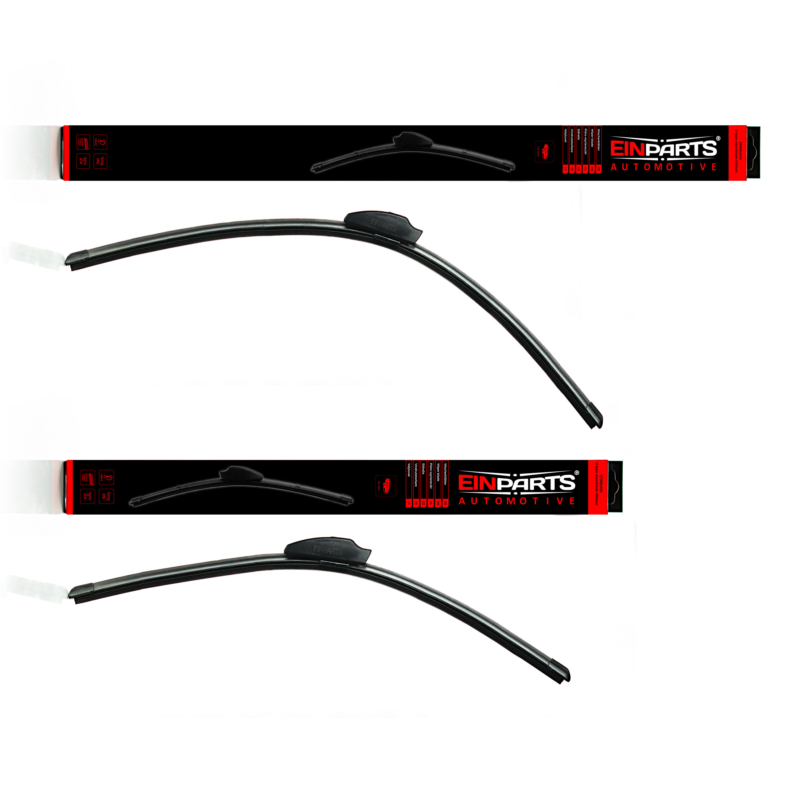 Přední stěrače 650/480mm ("U")