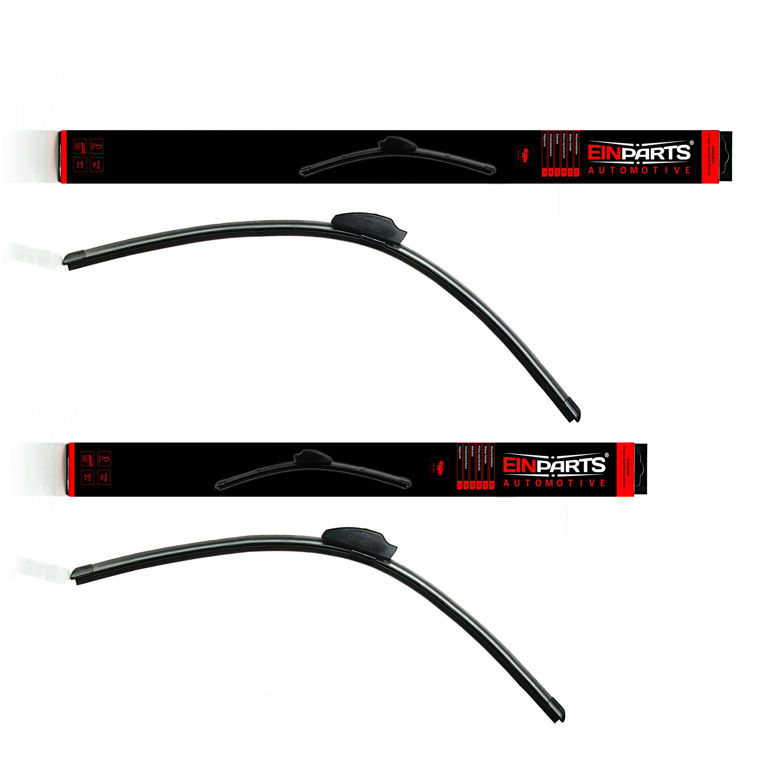 Přední stěrače 650/580mm ("U")