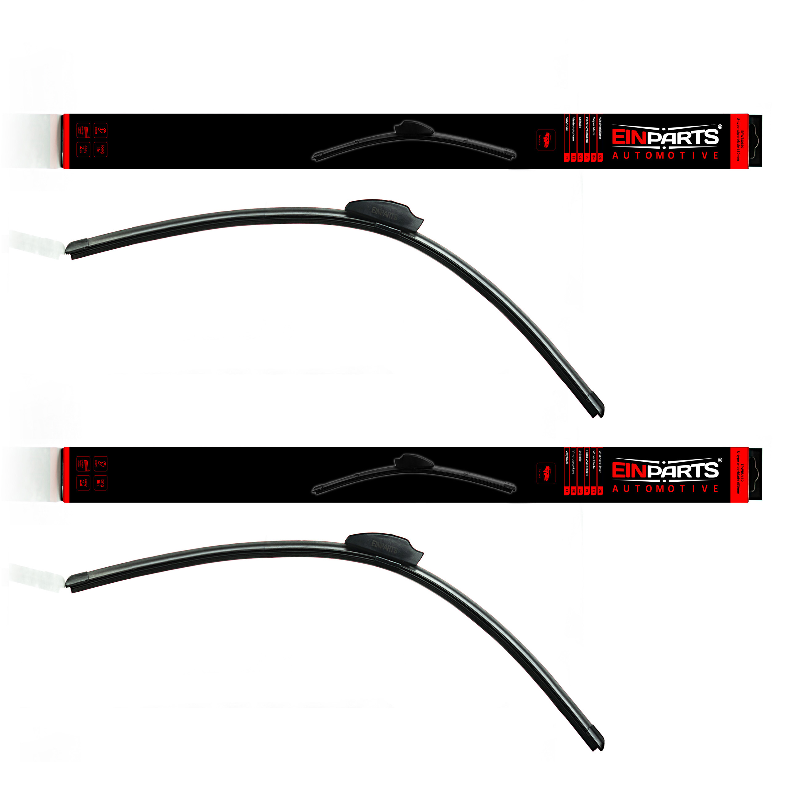 Přední stěrače 650/650mm ("U")