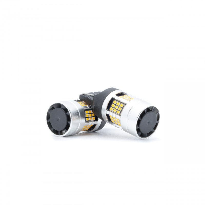 W21W LED žárovky (54 x SMD 2016) jantar CANBUS
