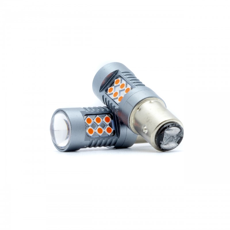 P21/5W LED žárovky (24 x SMD 3030) červená CANBUS