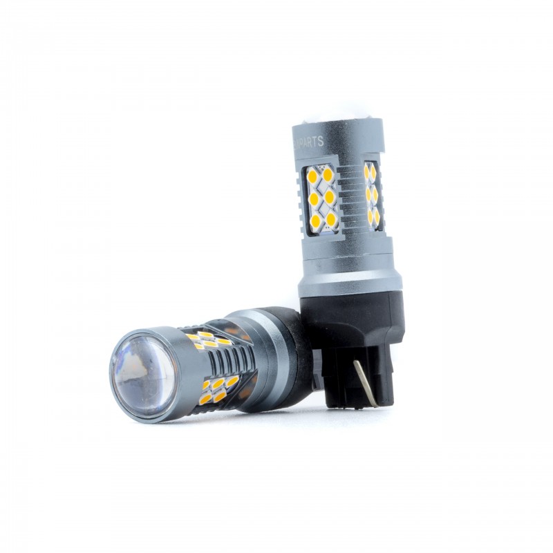 W21W LED žárovky (24 x SMD 3030) oranžová CANBUS