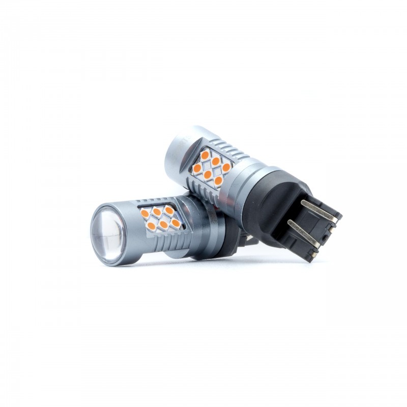W21/5W LED žárovky (24 x SMD 3030) červená CANBUS
