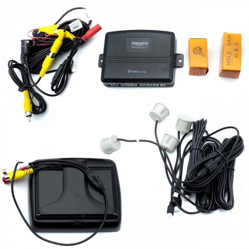 EPP5700 Parkovací Asistent s Monitorem a Couvací Kamerou (4 perleťové senzory)