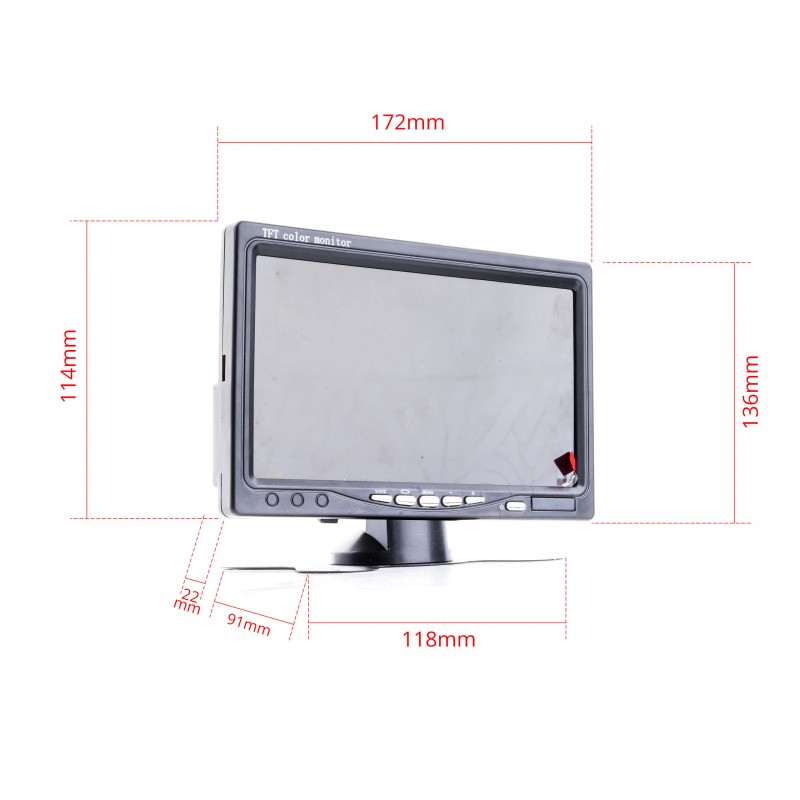 Couvací kamery (4) s monitorem 7" do nákladních vozidel (bezdrátové)