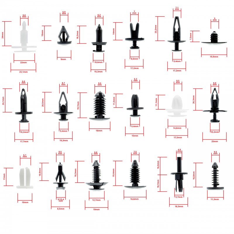 Spony do auta (415 ks)