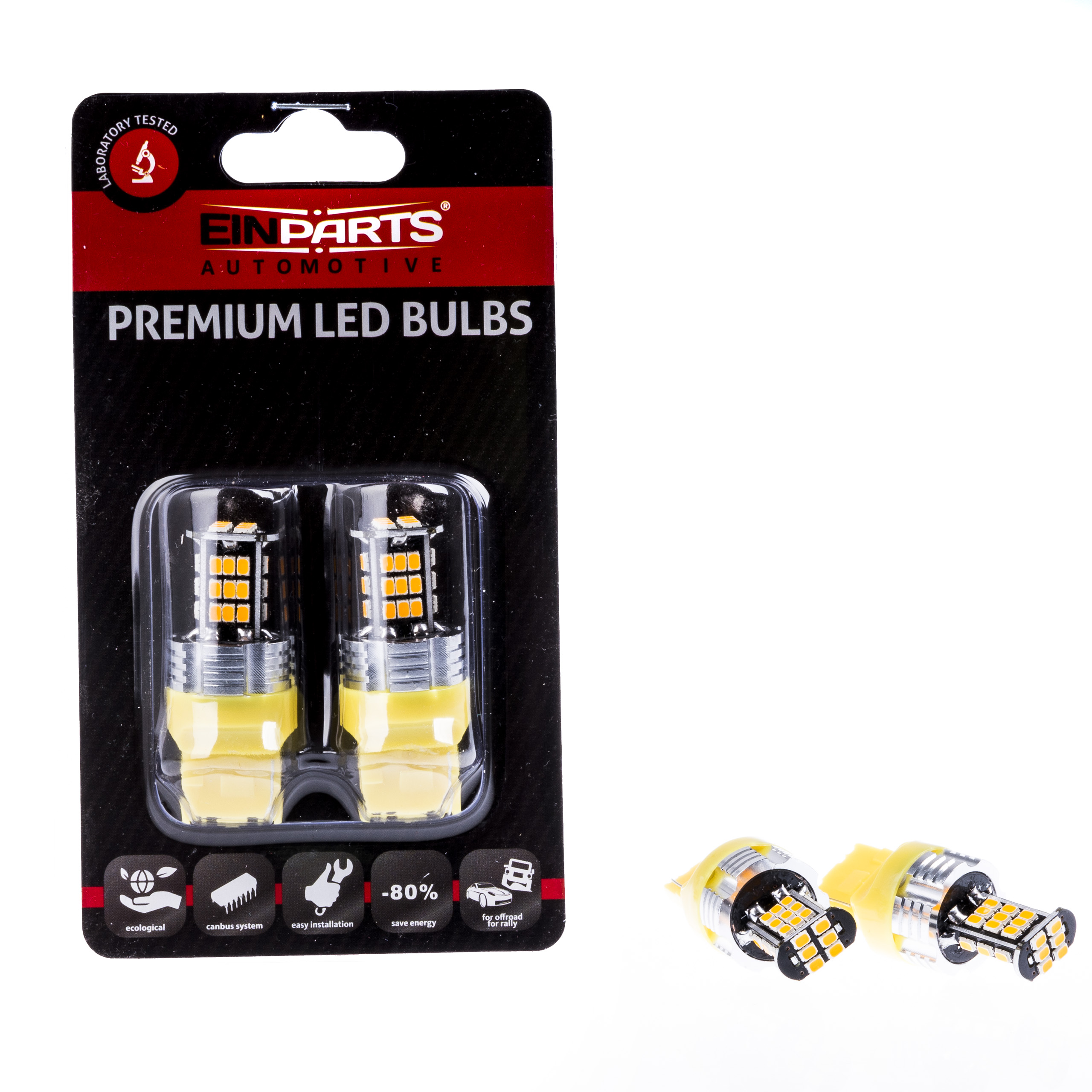 W21W LED žárovky (30 x SMD 3020) oranžová CANBUS