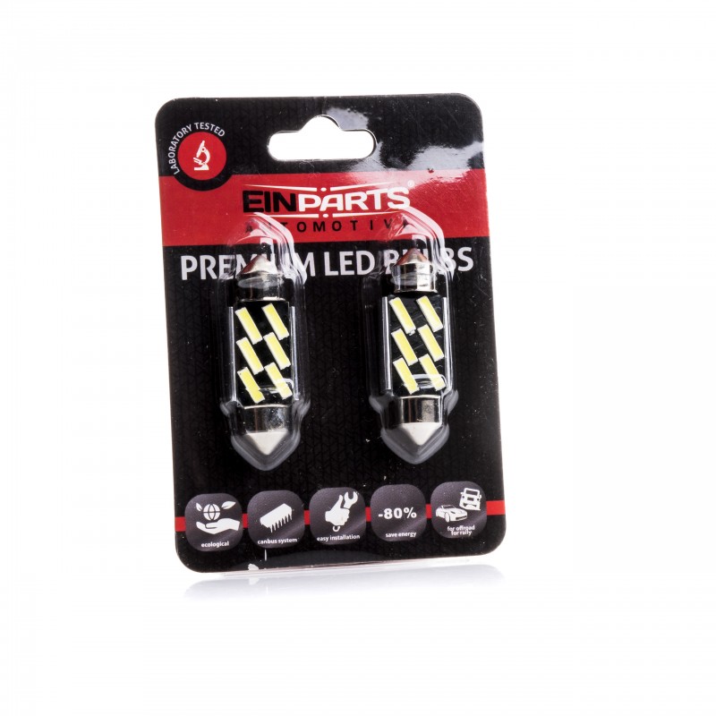 C5W LED žárovky (6 x SMD 7020) 36mm 6000K CANBUS