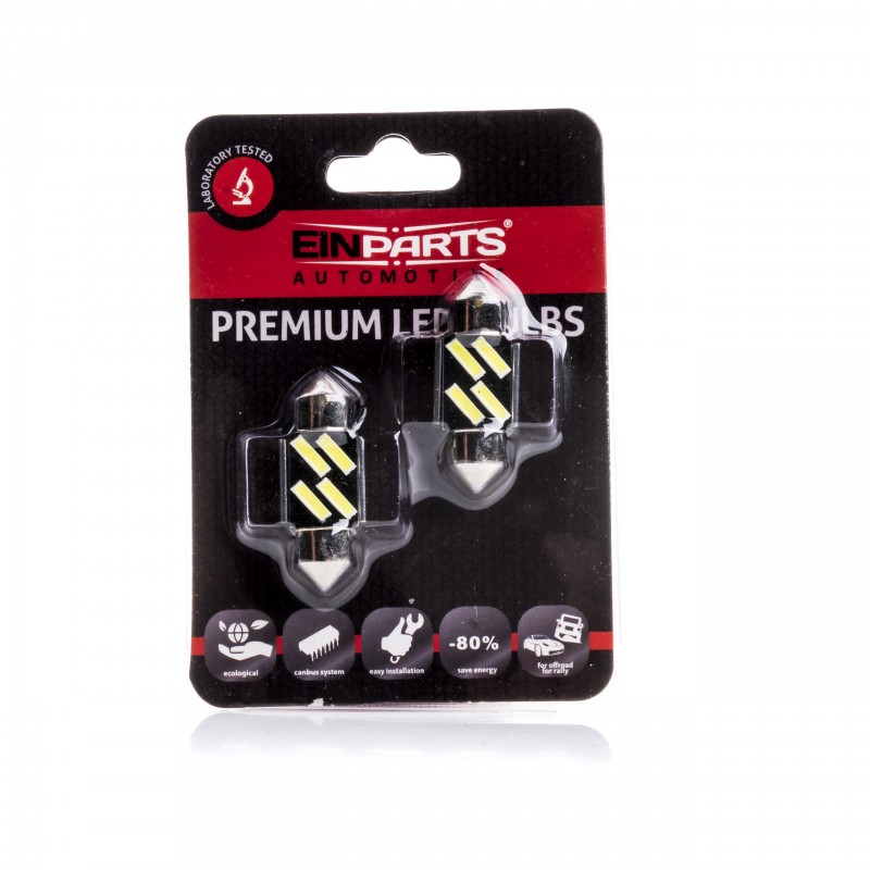 C5W LED žárovky (4 x SMD 7020) 32mm 6000K CANBUS