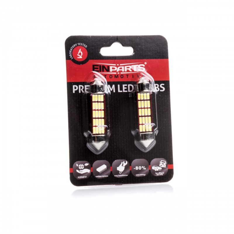 C10W LED žárovky (20 x SMD 4014) 42mm 6000K CANBUS