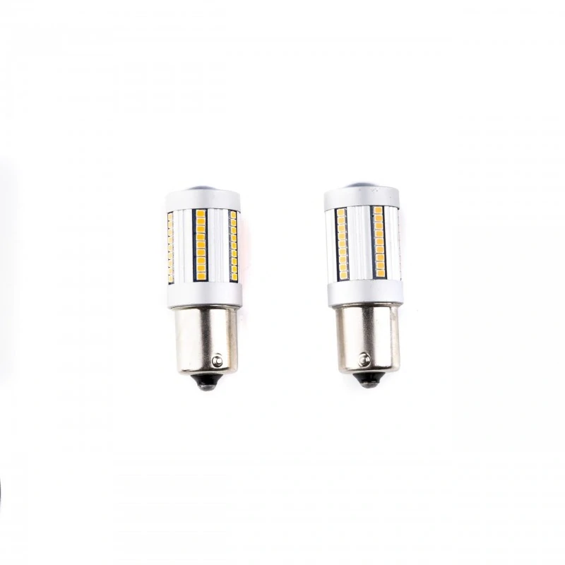 EPL255 LED žárovky PY21W (66 x SMD 2016) oranžová CANBUS