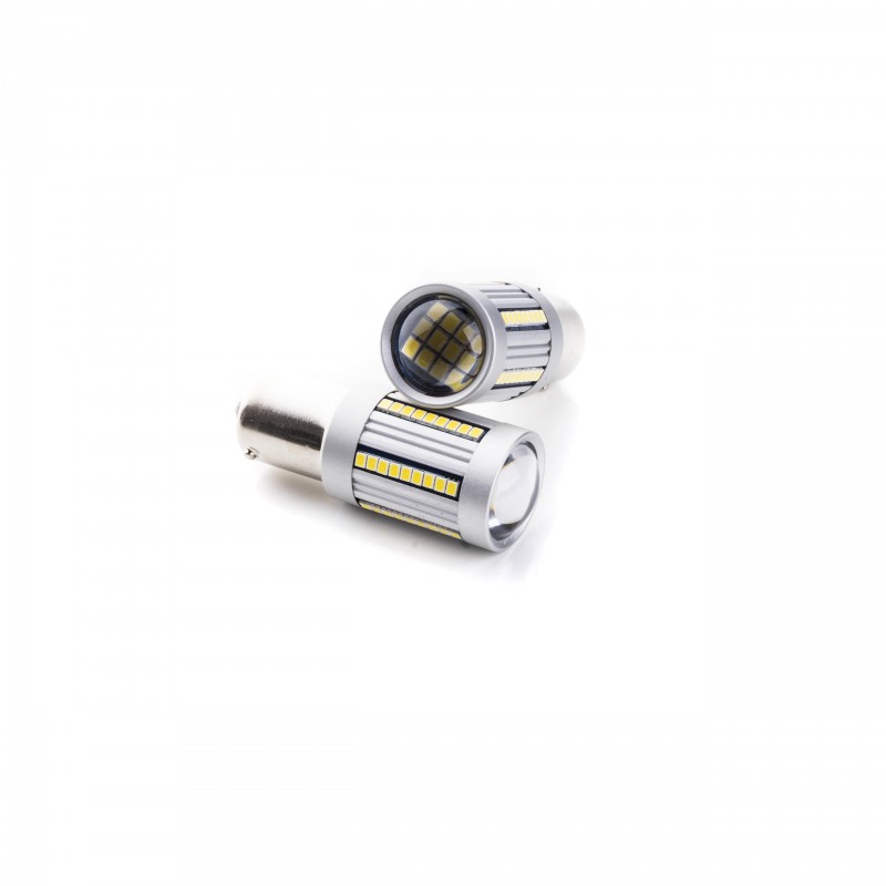 P21W LED žárovky (66 x SMD 2016) 6000K CANBUS