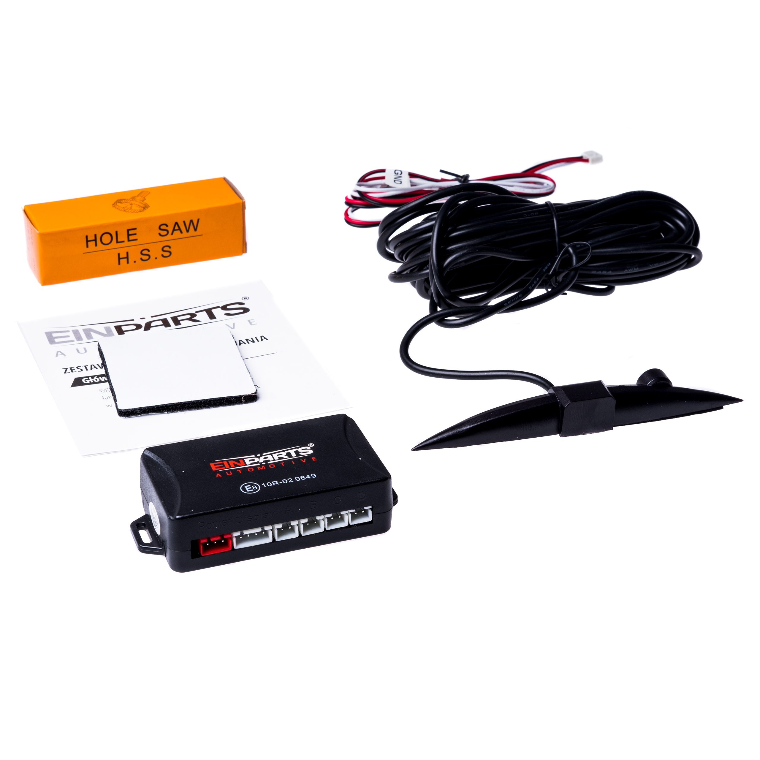 EPP8200 EinParts parkovací asistent s 8 senzory (modré senzory)