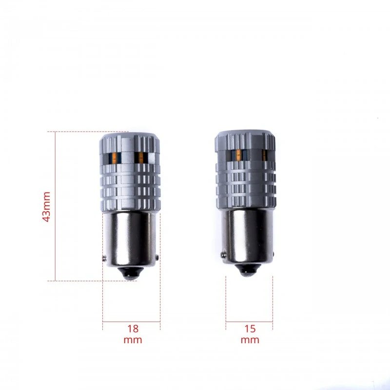 EPL268 LED žárovky PY21W (6 x SMD 1860) oranžová CANBUS