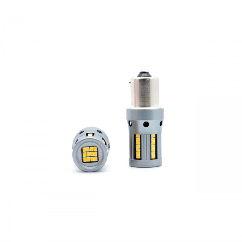 PY21W LED žárovky (66 x SMD 2016) oranžová CANBUS (B)