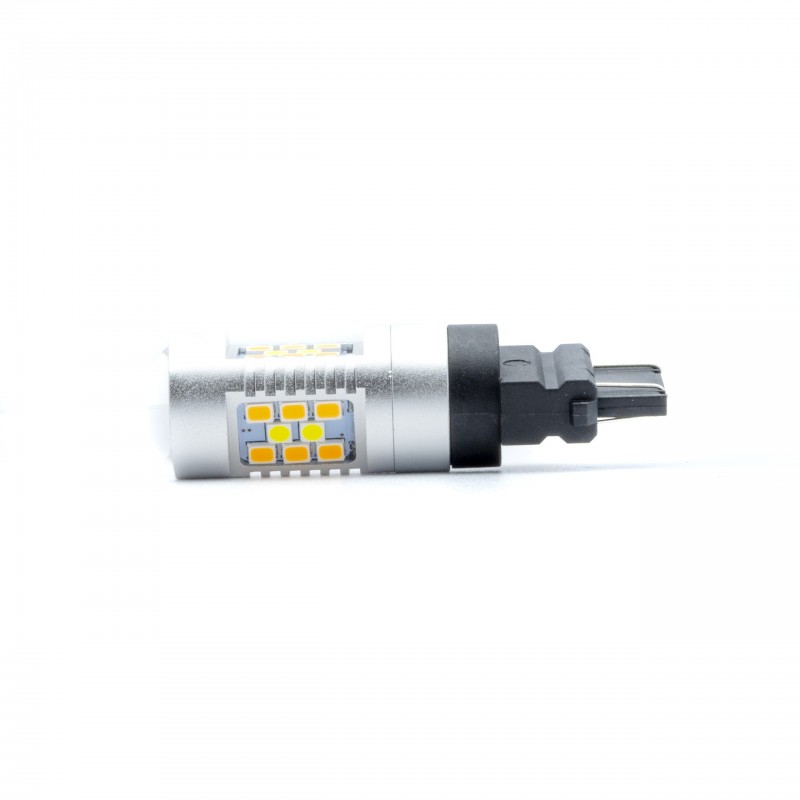 P27/7W LED žárovky (24 x SMD 3030) 6000K/oranžová CANBUS