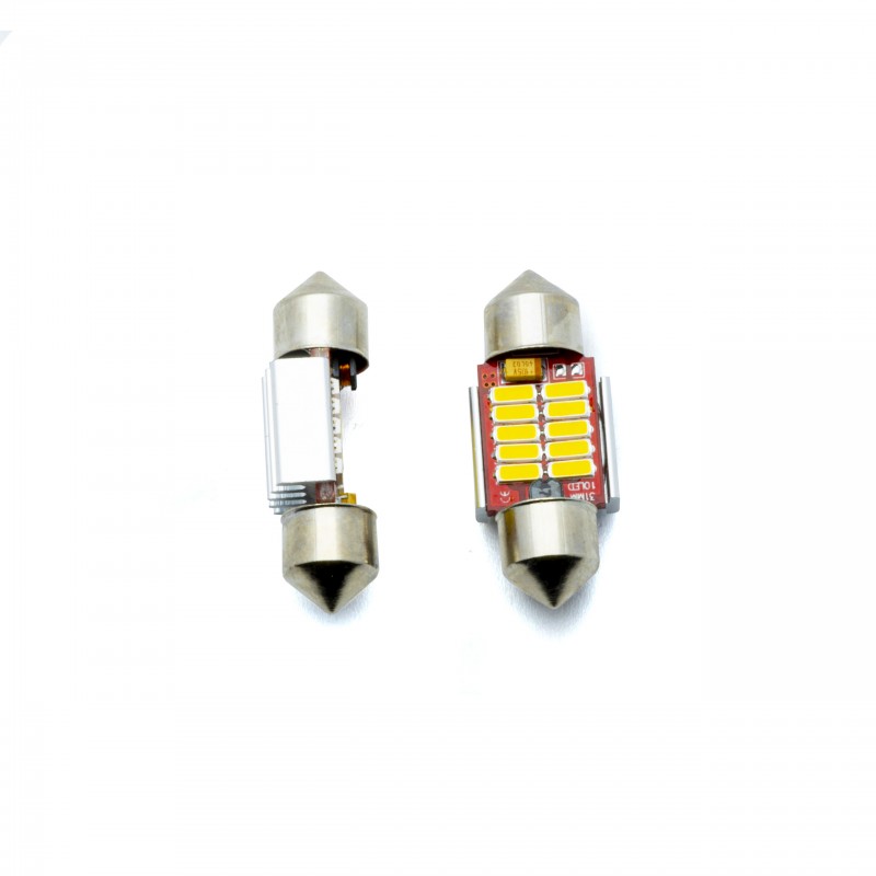 C5W LED žárovky (12 x SMD 4014) 31mm 5000K CANBUS 12/24V