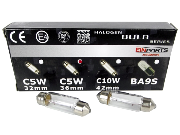 C5W Halogenové žárovky 5W (žlutá) 36mm E4