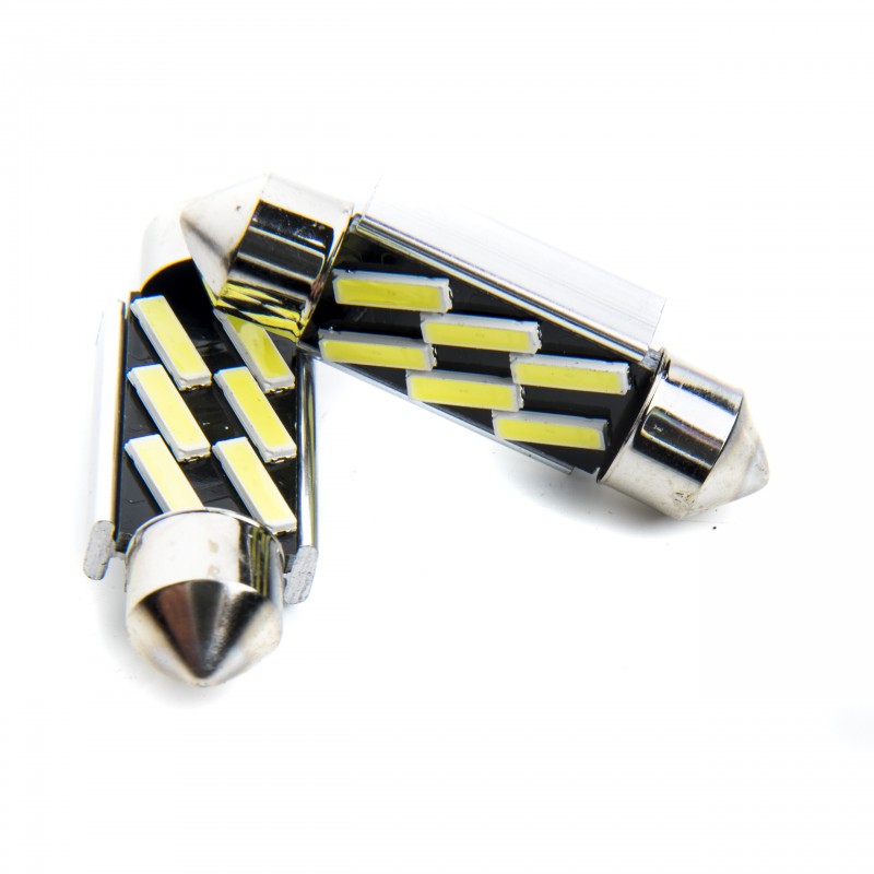 C5W LED žárovky (6 x SMD 7020) 36mm 6000K CANBUS