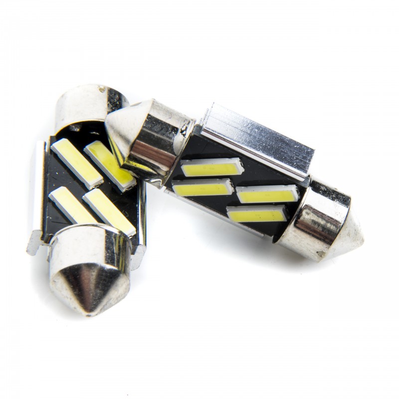 C5W LED žárovky (4 x SMD 7020) 32mm 6000K CANBUS