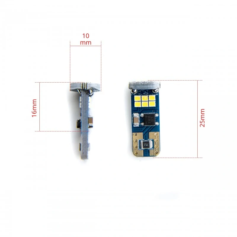 EPL198 LED žárovky W5W (18 x SMD 2016) 6000K CANBUS