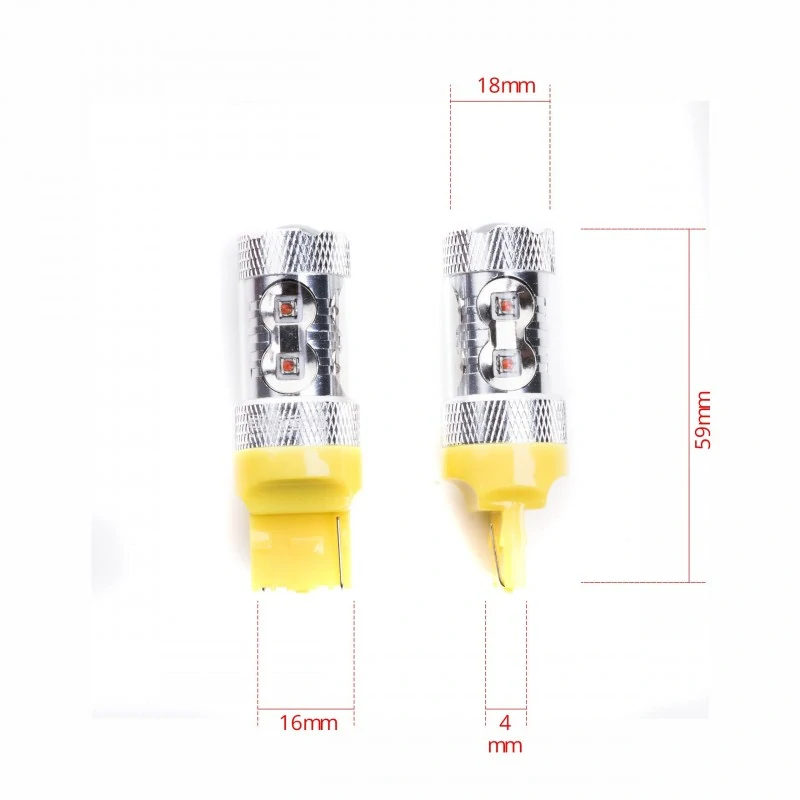 EPL229 LED žárovky W21W 50W (10 x CREE) oranžová 12/24V