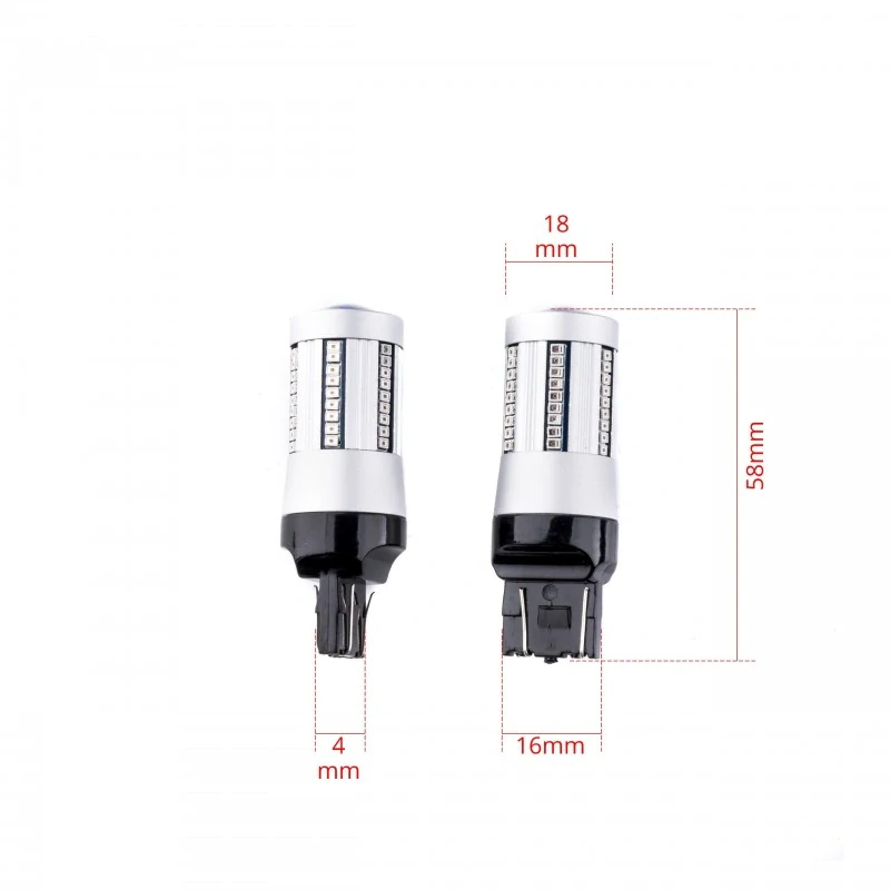 EPL258 LED žárovky W21/5W (66 x SMD 2016) červená CANBUS