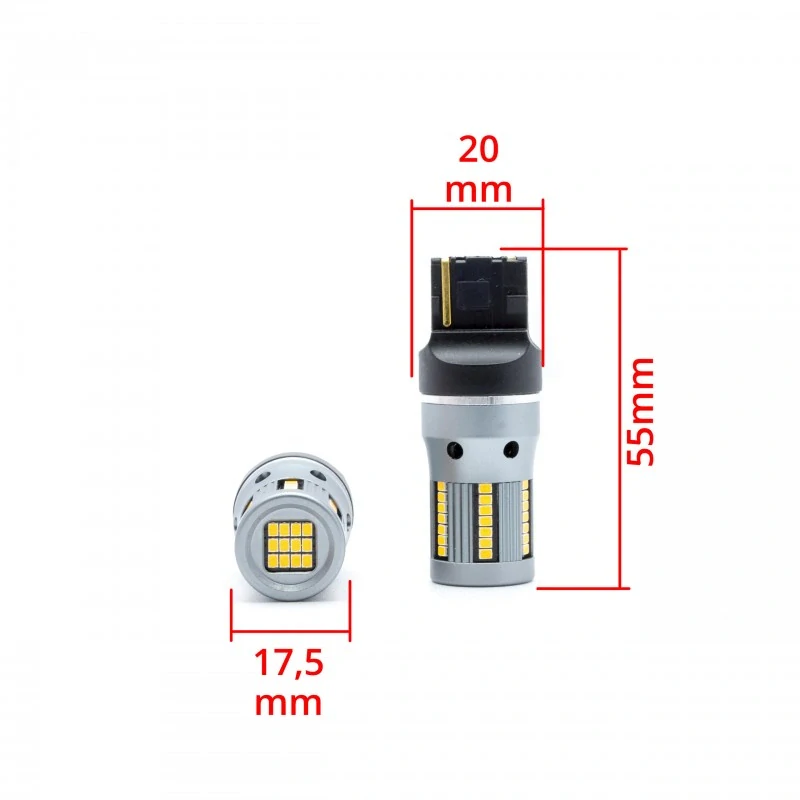 EPL282 LED žárovky W21W (66 x SMD 2016) oranžová CANBUS