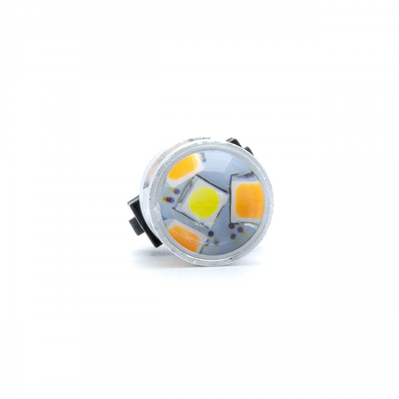 P27/7W LED žárovky (24 x SMD 3030) 6000K/oranžová CANBUS