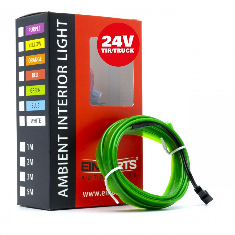 LED světlovodný pásek 2m (zelený) 24V