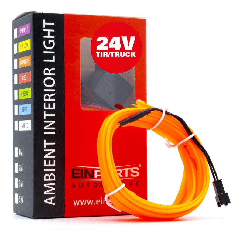 LED světlovodný pásek 3m (oranžový) 24V