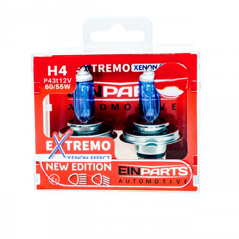 H4 Halogenové žárovky EXTREMO 100% xenon effect (B)