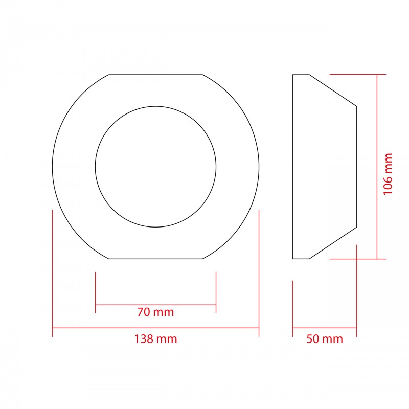 Krytka projektorů čoček 2,8" (H)