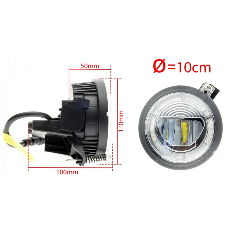 LED Světla Pro Denní Svícení s Mlhovkami DODGE Dakota II FL (2001-2004)