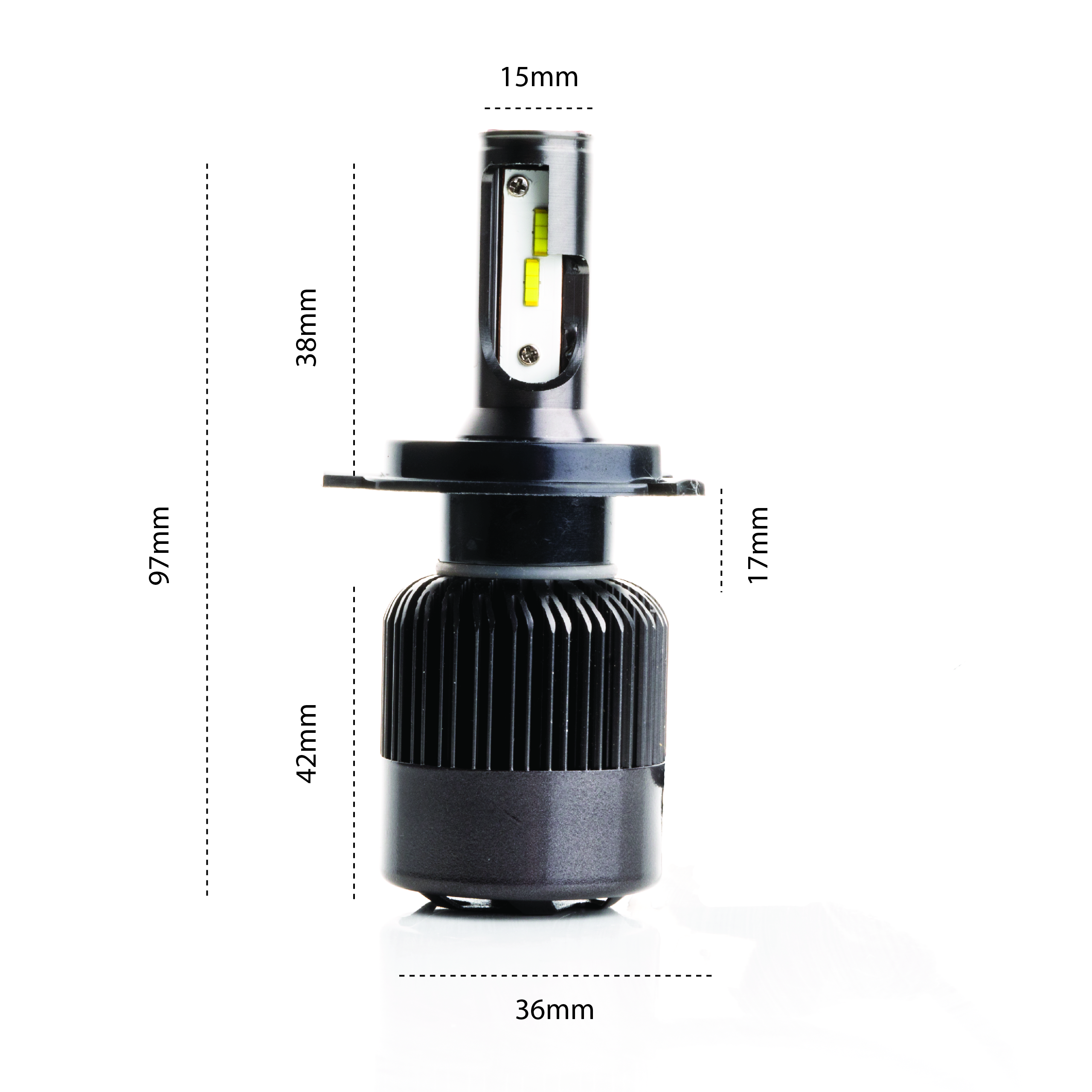 H4 LED žárovky 34/68W (4 x LED FLIP CHIP) 6000K CANBUS