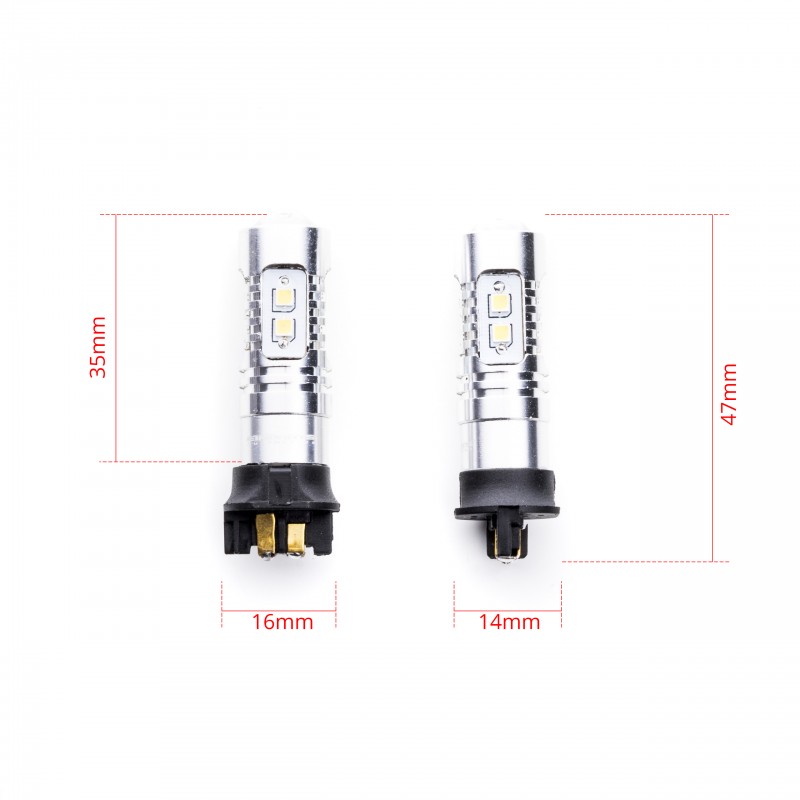 PW24W LED žárovky (10 x SMD 2323) 6000K 12/24V