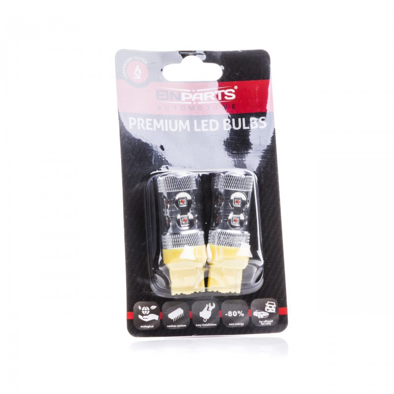 W21W LED žárovky 50W (10 x CREE) oranžová 12/24V