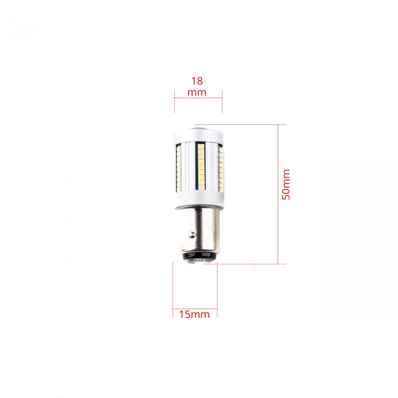 P21/5W LED žárovky (66 x SMD 2016) 6000K CANBUS