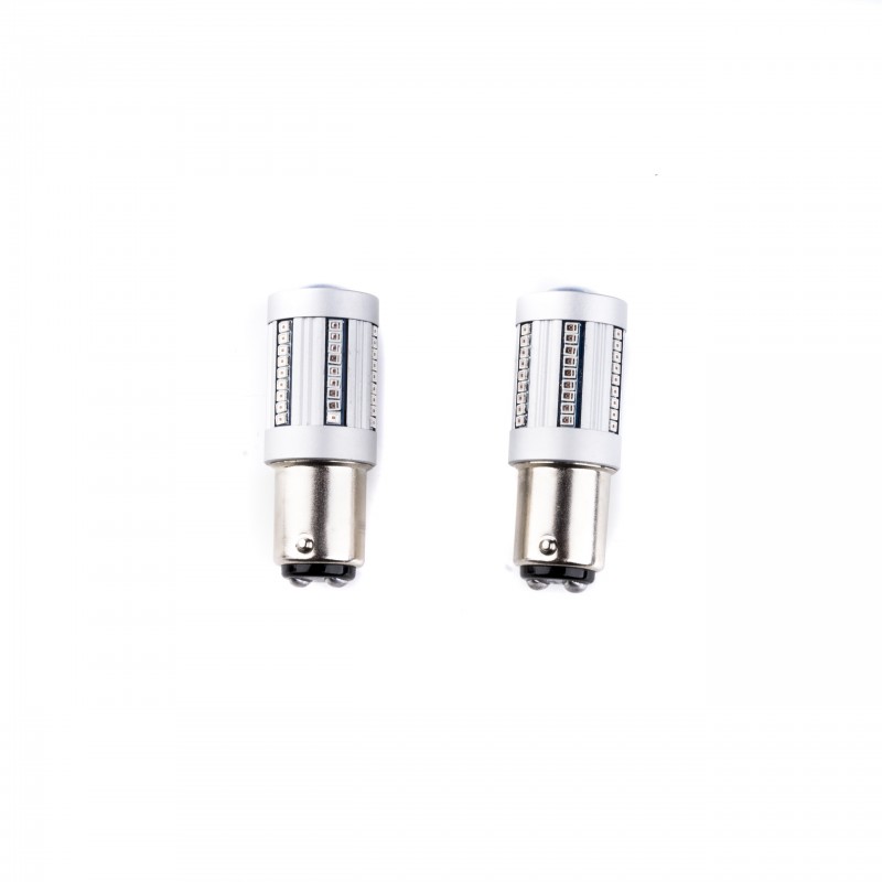 P21/5W LED žárovky (66 x SMD 2016) červená CANBUS