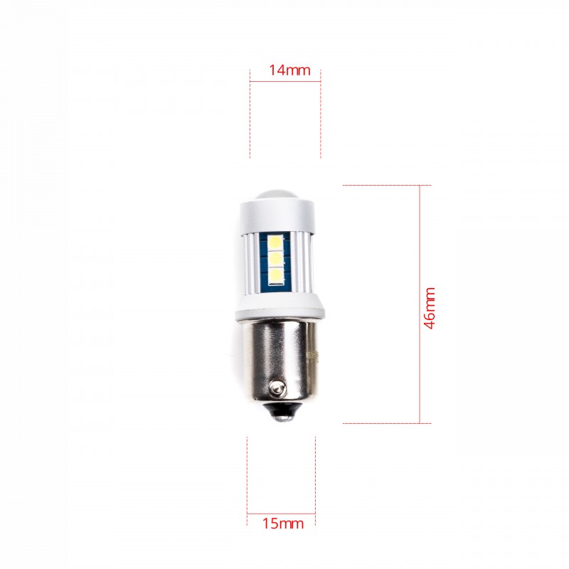 P21W LED žárovky (15 x SMD 3030) 6000K 12/24V