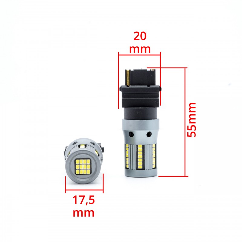 P27W LED žárovky (66 x SMD 2016) 6000K CANBUS