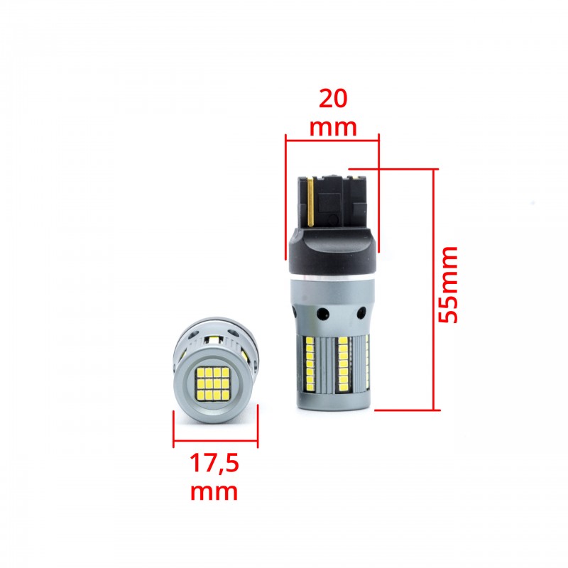 W21W LED žárovky (66 x SMD 2016) 6000K CANBUS (C)