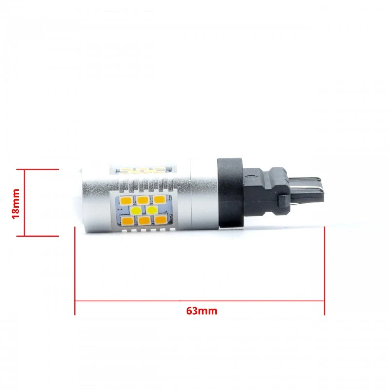 EPL301 LED žárovky P27/7W (24 x SMD 3030) 6000K/oranžová CANBUS