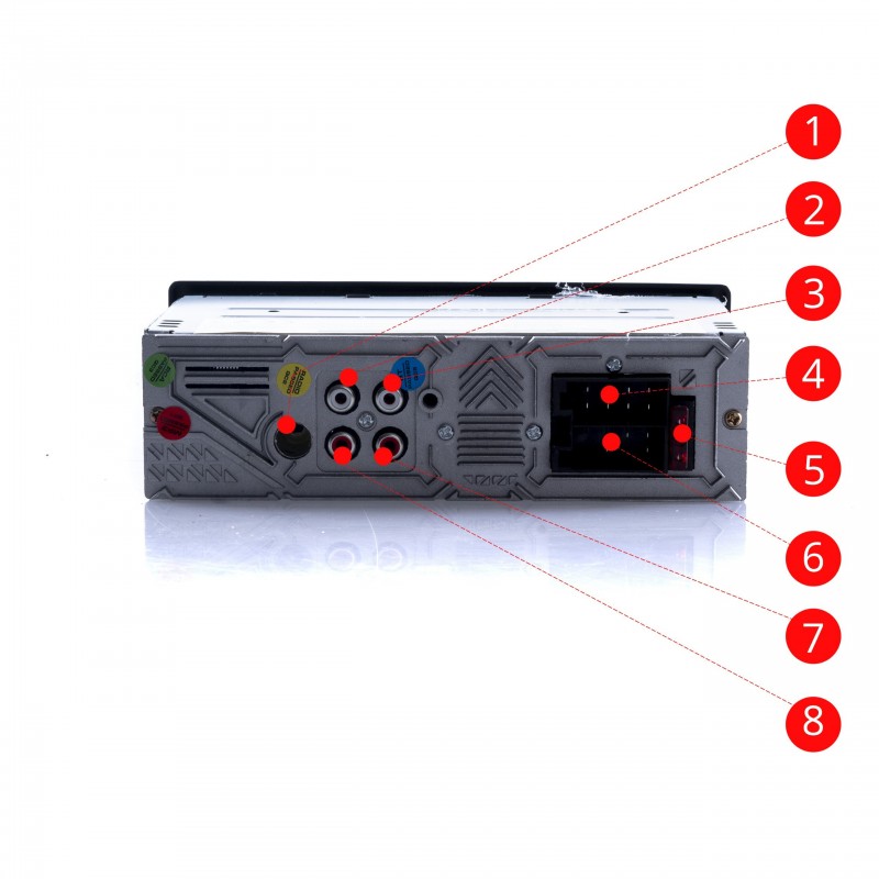 Autorádio 1-DIN (modré)