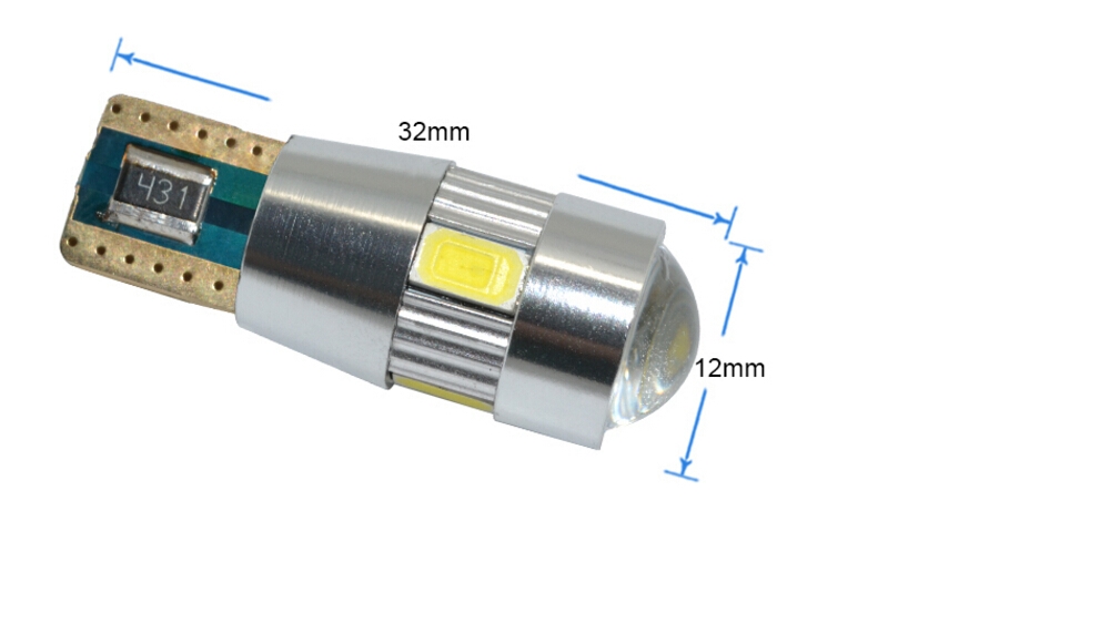 EPL07 LED žárovky W5W 1W (6 x SMD 5630) 6000K CANBUS