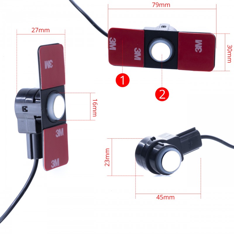 EPP8100 OEM Parkovací Asistent s Displejem (8 bílých senzorů)